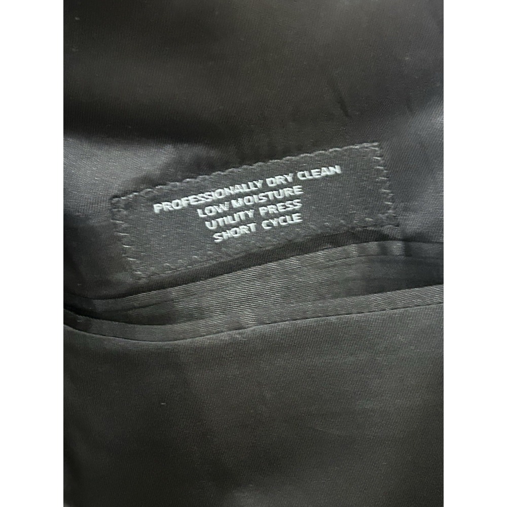 Jos A Bank Black Worsted Wool Tuxedo Jacket‎ Size 44 Xlong Formal Wedding Prom - Picture 10 of 11